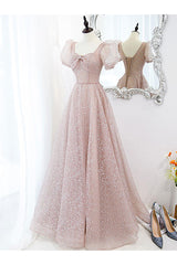 Tulle Prom Dress Sequin Long Evening Dress