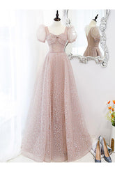 Tulle Prom Dress Sequin Long Evening Dress