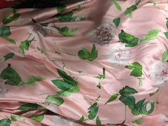 V-Neck Floral Print Mother of the Bride Dress with Bow Belt A-Line/Princess Cut and 3/4 Sleeves