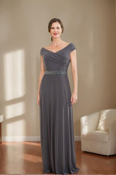 V-Neck Ruched Sheath/Column Mother of the Bride Dresses with Beading