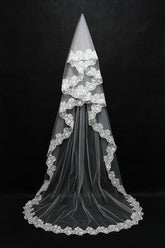 White Lace Wedding Veil