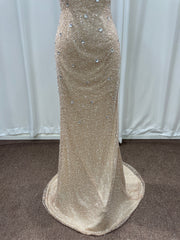 Scoop Neck Prom Dress Sheath/Column Sleeveless Formal Gown