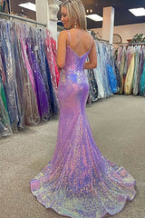 Pink Sequin Prom Dress Long Mermaid Corset Evening Dress