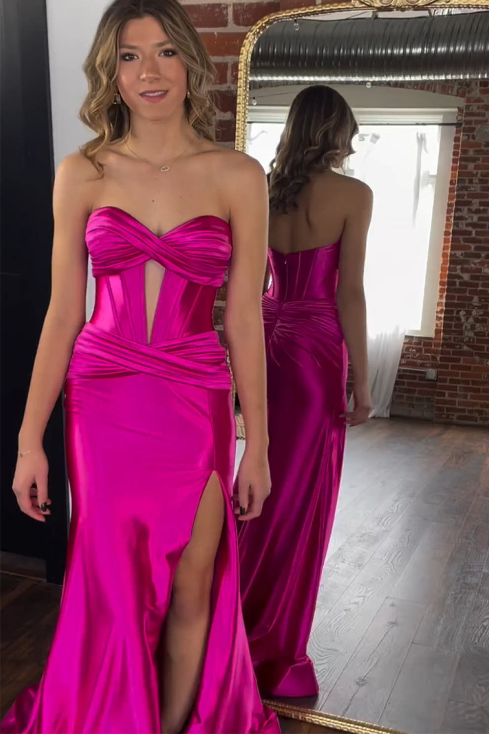 Dark Green Mermaid Sweetheart Long Prom Dress with Slit