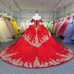 Glitter Red Quinceanera Dress Lace Applique V Neck Beading Sequins Spaghetti Corset Sweet 16 Ball Gown Dress