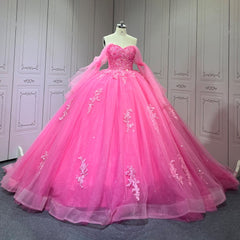 Barbie Pink Quinceanera Dress Sweet 15 Evening Dress Crystal Sleeveless Beading Ball Gown Dress