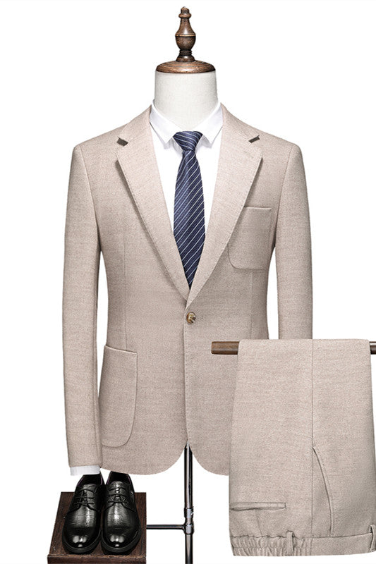 Khaki Modern 2-Piece Best Fitting Men's Suit