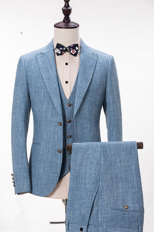 Linen Notched Lapel Three-Piece Prom Suit - New Arrival