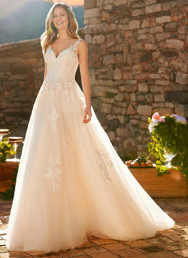 Lace Ball-Gown Wedding Dresses Featuring Tulle