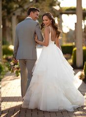 Ball Gown Wedding Dress With Tulle Ruffles