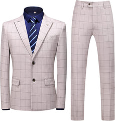 Dusty Pink Peaked Lapel 2-Piece Fancy Business Suit