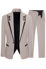 Stylish Flesh Shawl Lapel 3-Piece Prom Suit