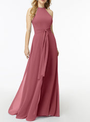 High Neck Bridesmaid Dresses With Cascading Ruffles Jumpsuit/Pantsuit