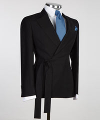 Formal Black Notched Lapel 2-Piece Prom Suit