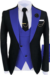 Fancy Violet Shawl Lapel 3-Piece Prom Suit for Men