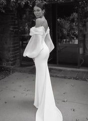 Off-The-Shoulder Wedding Dresses with Long Puff Sleeves