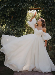 Sweetheart Organza Wedding Dresses - Princess Style