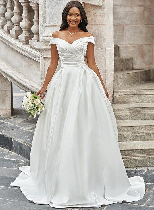 Off-the-Shoulder A-Line Wedding Dresses