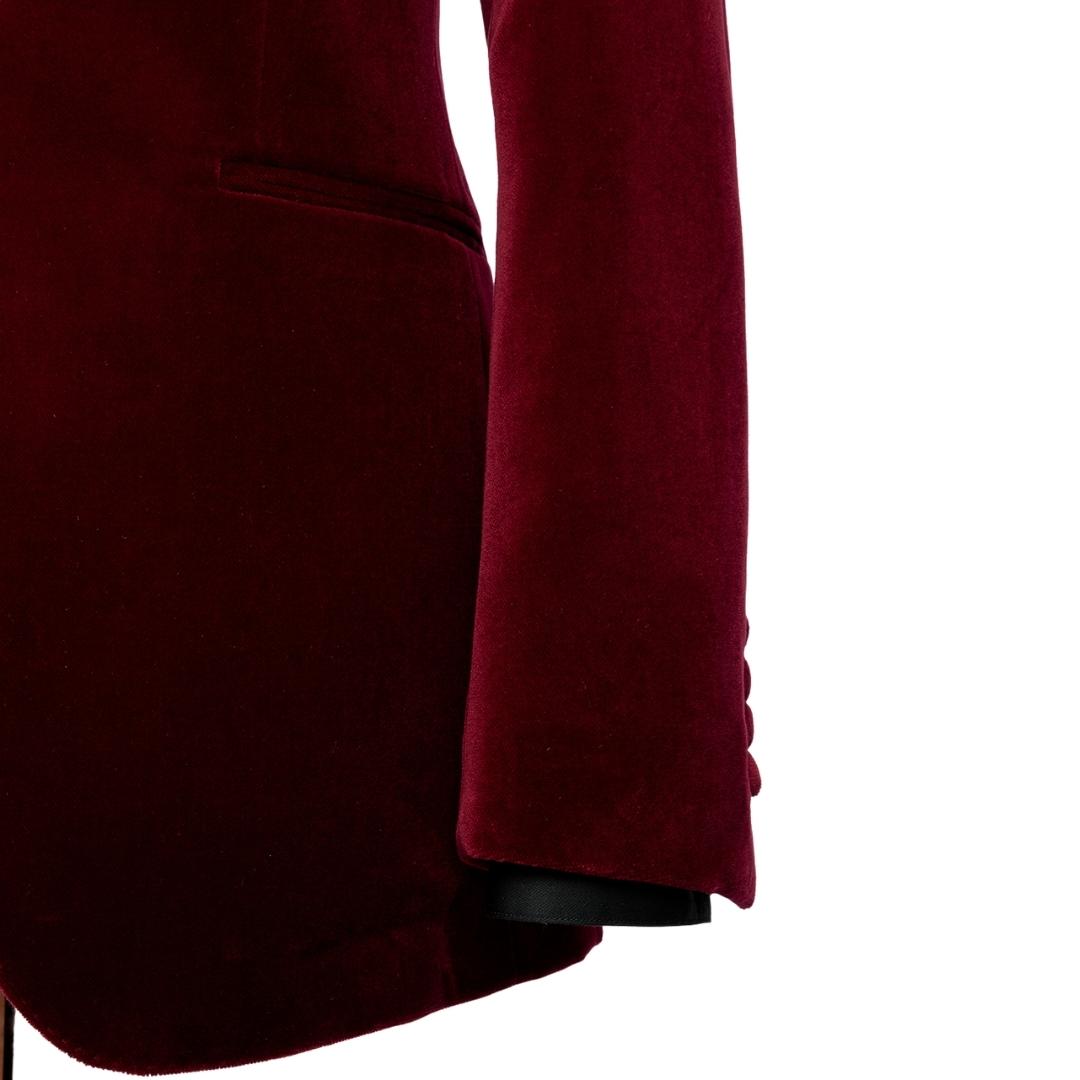 Burgundy Two-Piece Shawl Lapel Wedding Suit - New Arrival