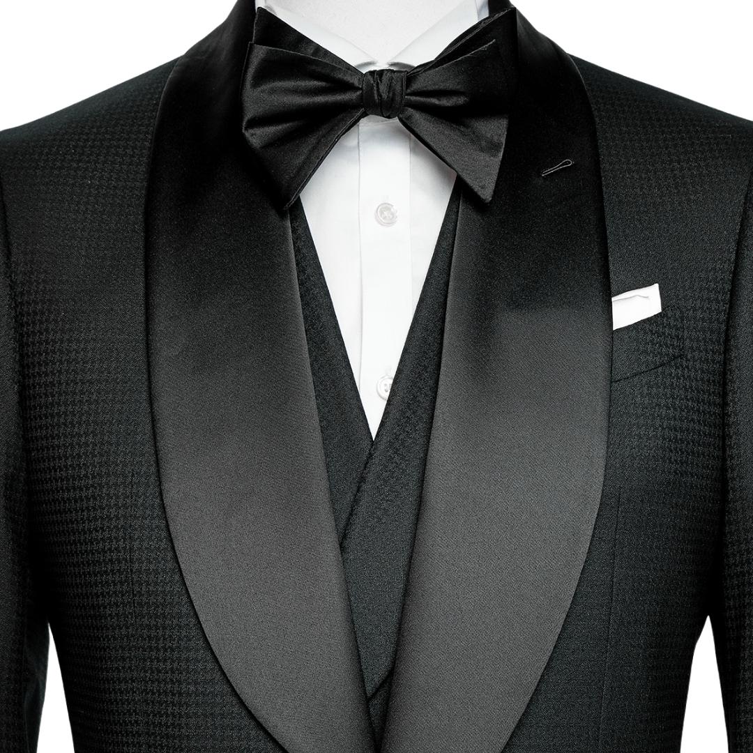 Formal Black Shawl Lapel 3-Piece Wedding Suit