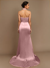 Charmeuse Bridesmaid Dresses With High Split