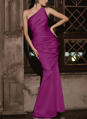 Simple Bridesmaid Dresses - One-Shoulder Trumpet/Mermaid