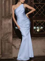 Simple Bridesmaid Dresses - One-Shoulder Trumpet/Mermaid