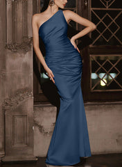 Simple Bridesmaid Dresses - One-Shoulder Trumpet/Mermaid