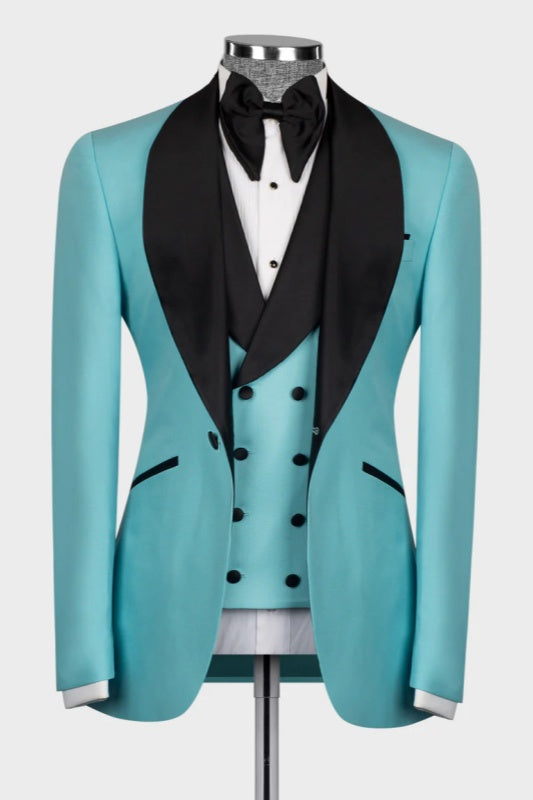 Pool Shawl Lapel 3-Piece Wedding Men Suit