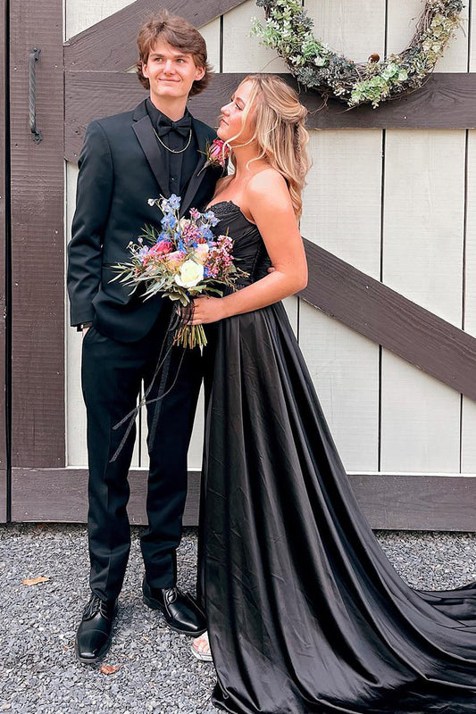 Timeless Black Notched Lapel 2-Piece Prom Suit for Men