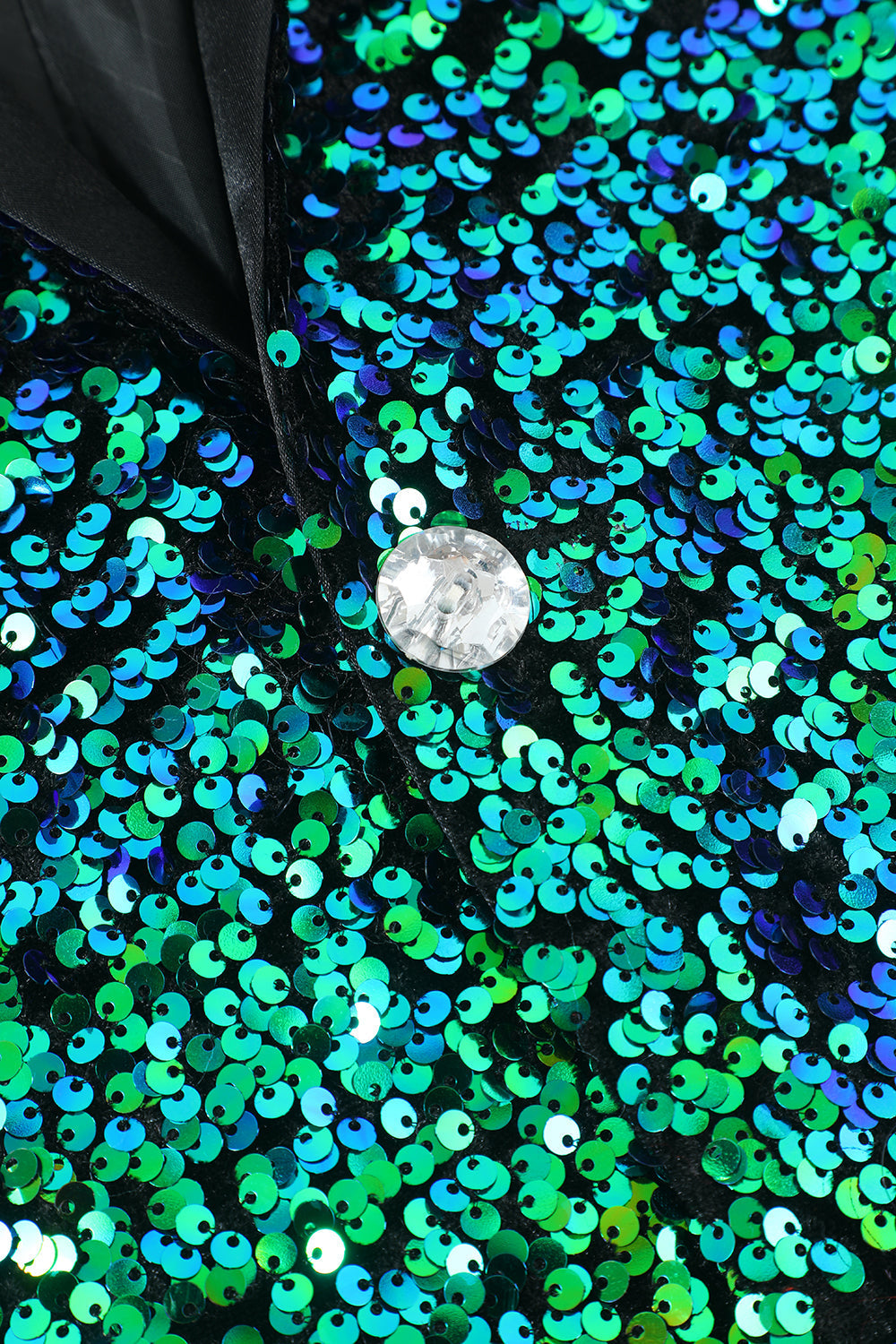 Dazzling Green Sequined Men's Blazer Jacket