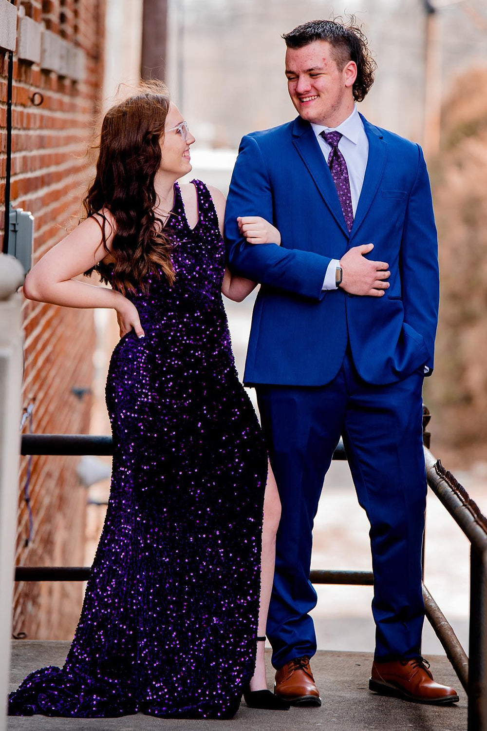 Regal Royal Blue Notched Lapel 2-Piece Prom Tuxedo