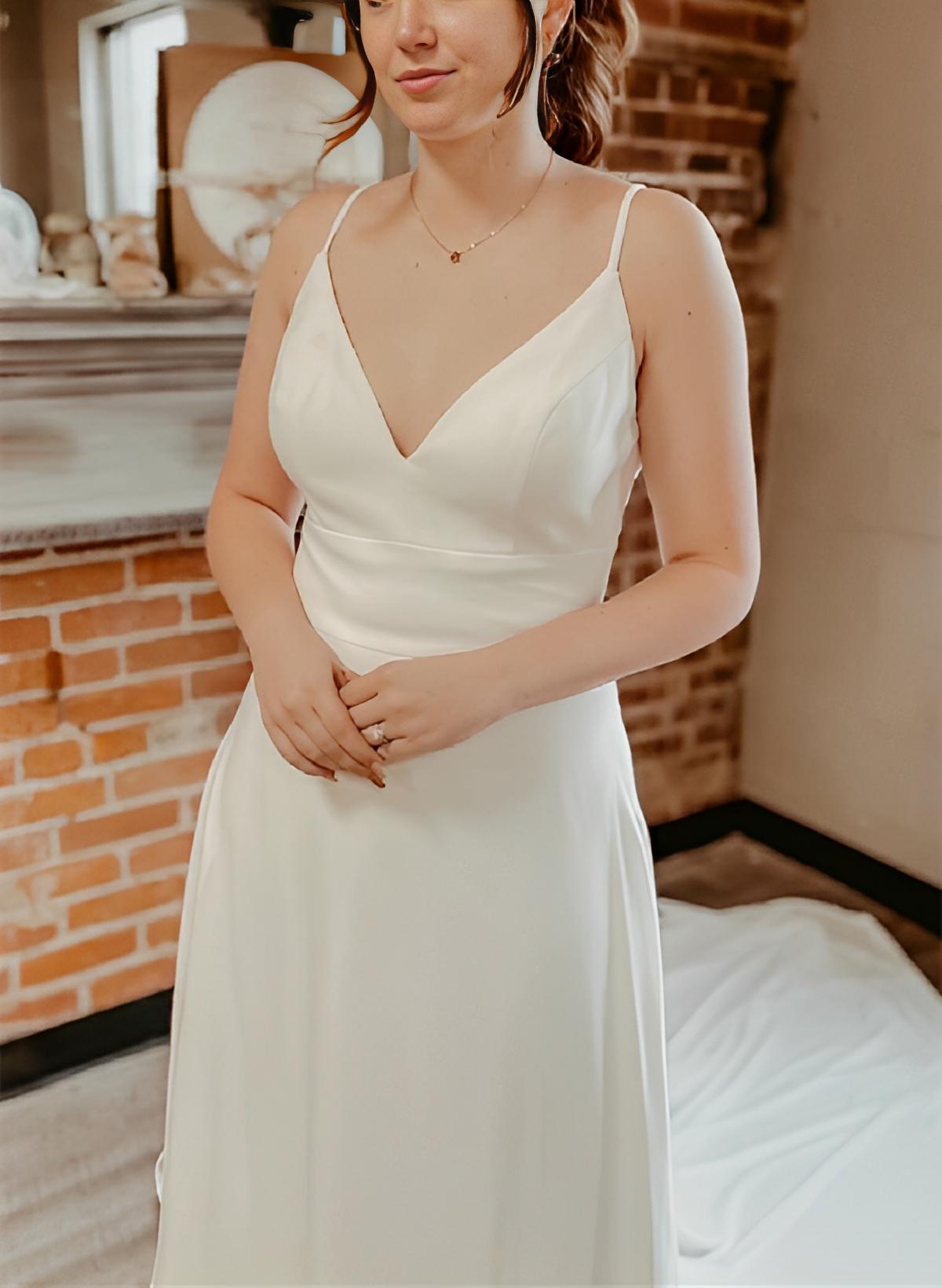 A-Line Chiffon Wedding Dresses With Court Train