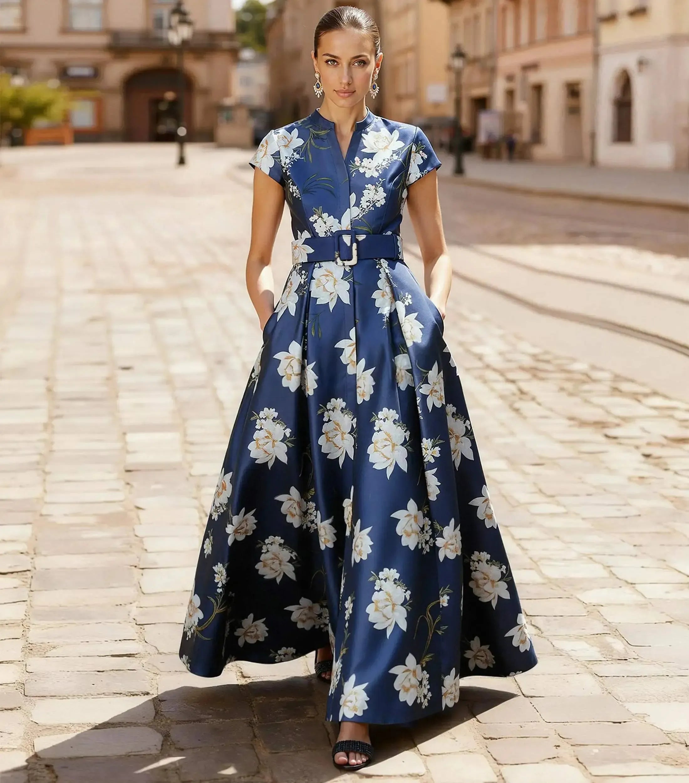 A Line Illusion Neck Long Sleeves Sweep Train Matte Satin Wedding Dress with Lace