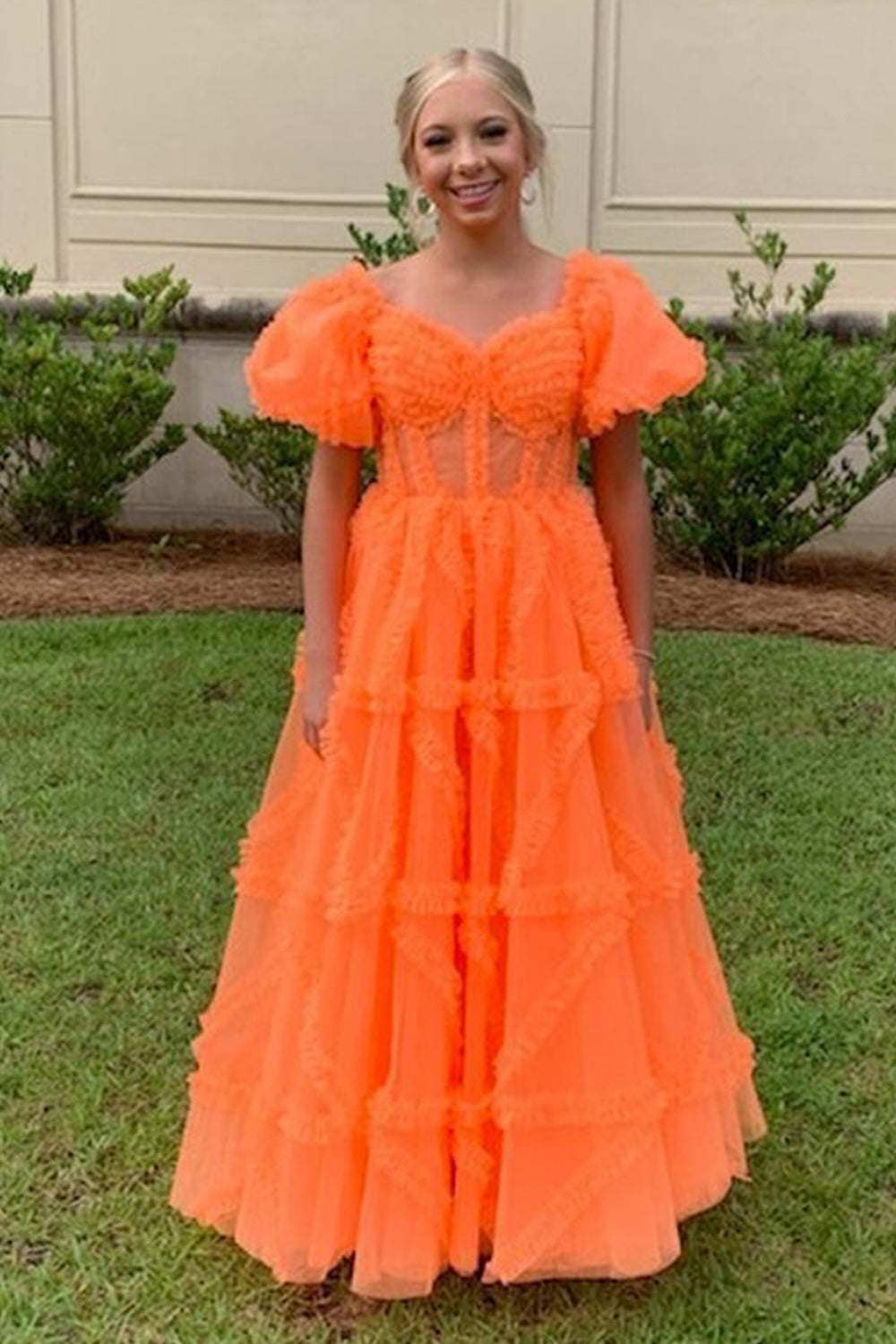 A Line Prom Dress Off the Shoulder Light Blue Tulle Corset Evening Dress with Bowknot