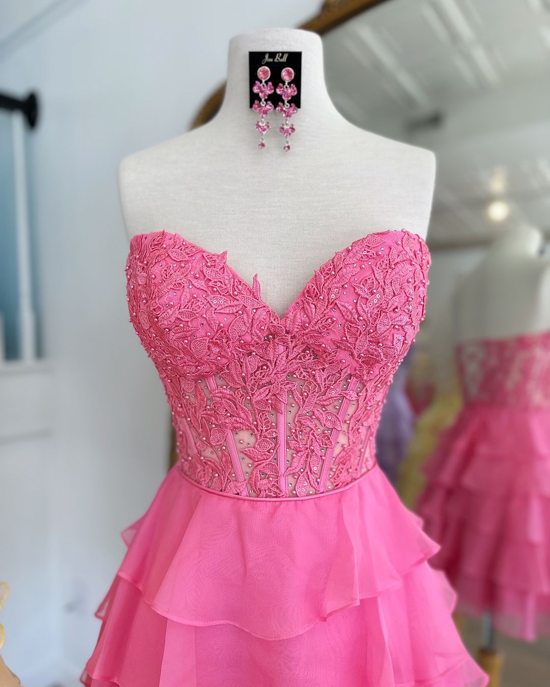 Baby Blue Corset Chiffon Short Graduation Dress with Appliques