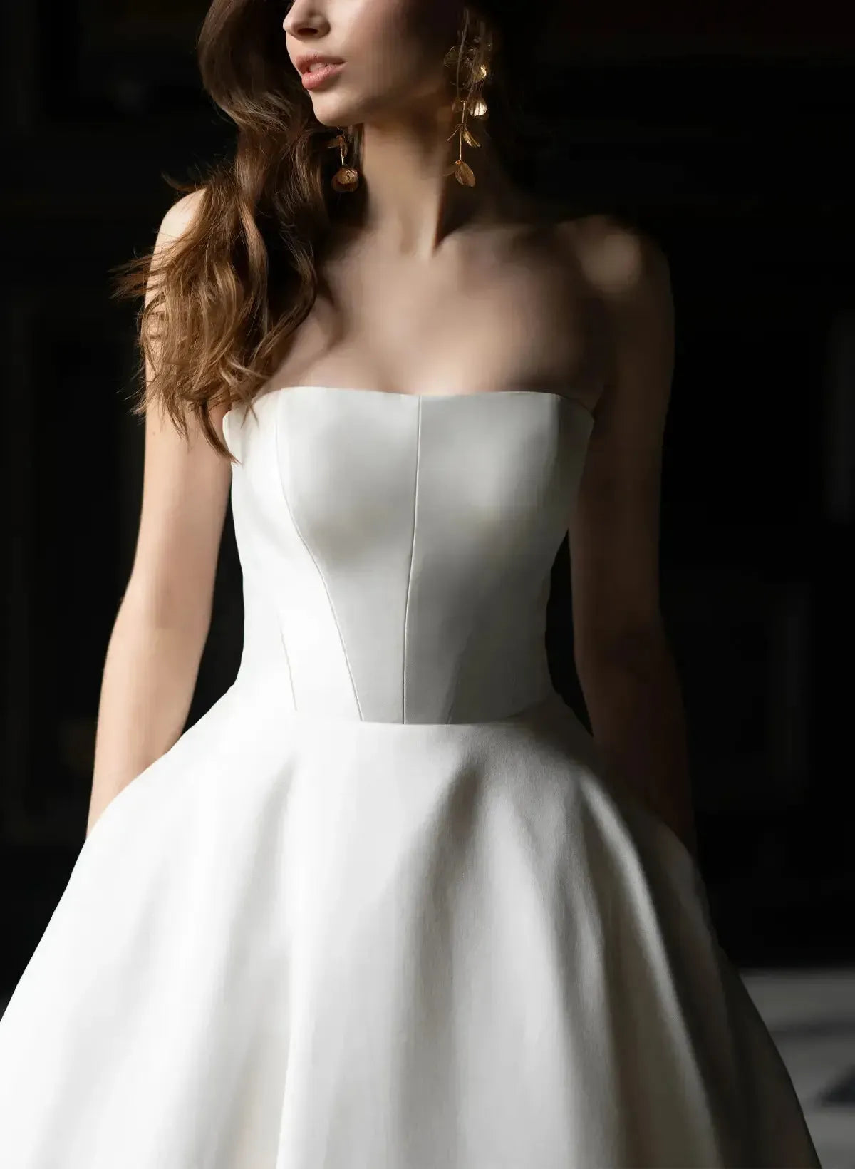 Ball Gown Off the Shoulder Sleeveless Court Train Satin Wedding Dress