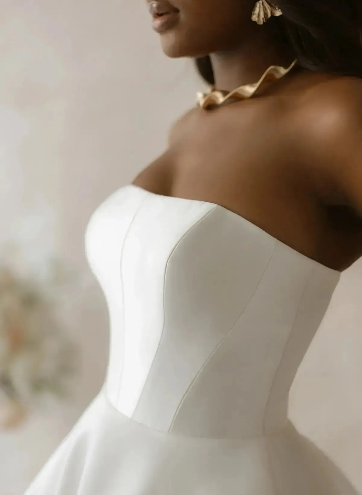 Ball Gown Off the Shoulder Sleeveless Court Train Satin Wedding Dress