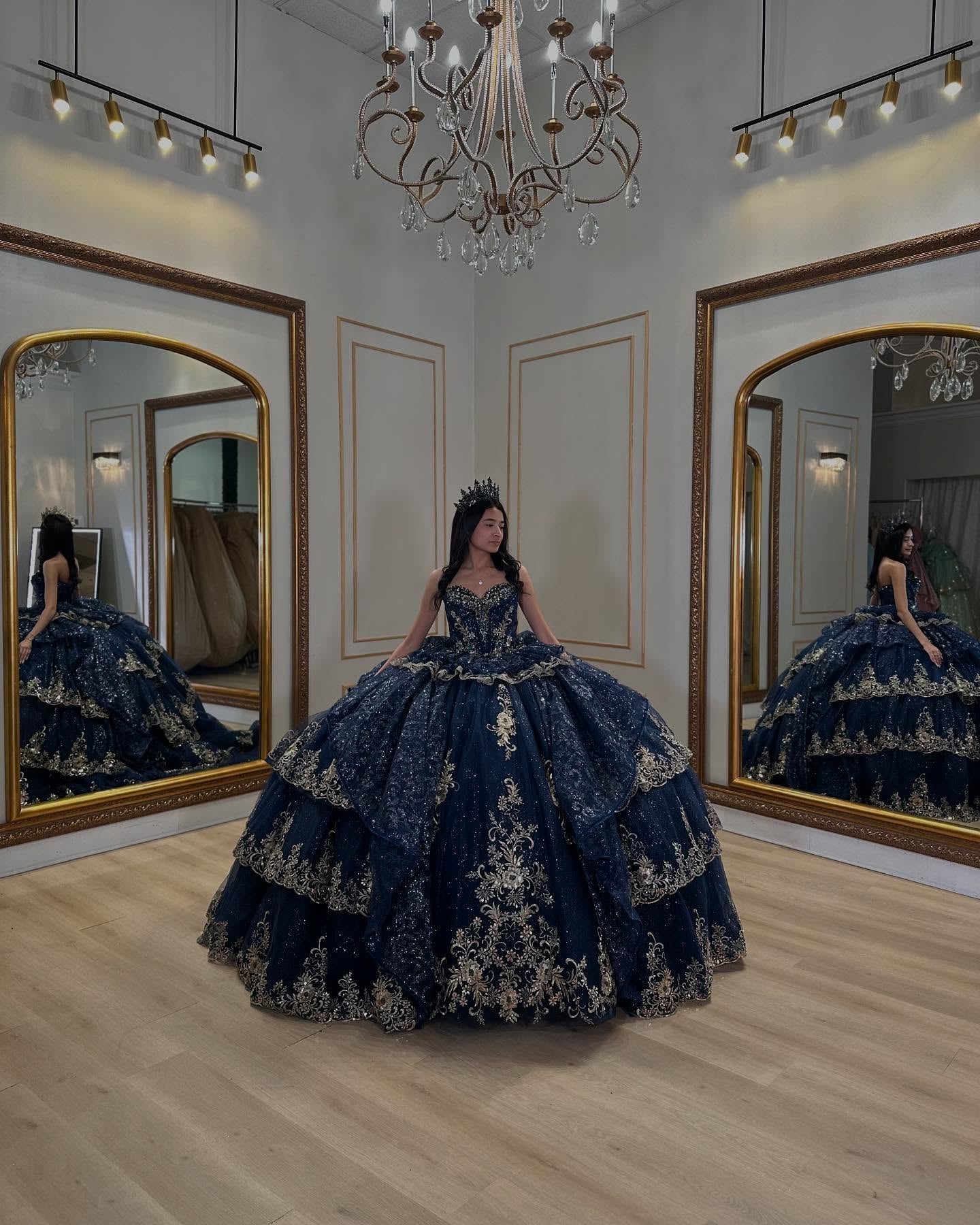 party dress 16 Blue Sequins Long Tulle Sweet 16 Gown, Blue Party Dress prom dress cg9199