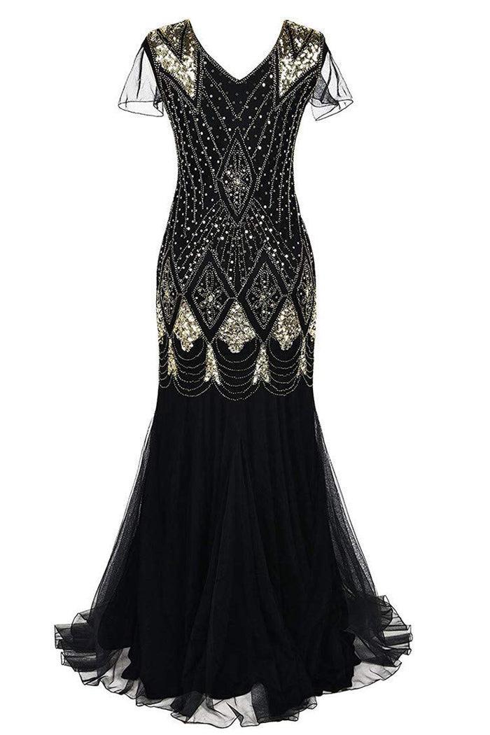 Black 1920s Dress Mermaid Long Flapper Gatsby Dress