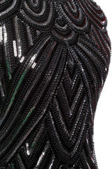 Black Gatsby Glitter Cape Sleeves Fringe 1920s Dress
