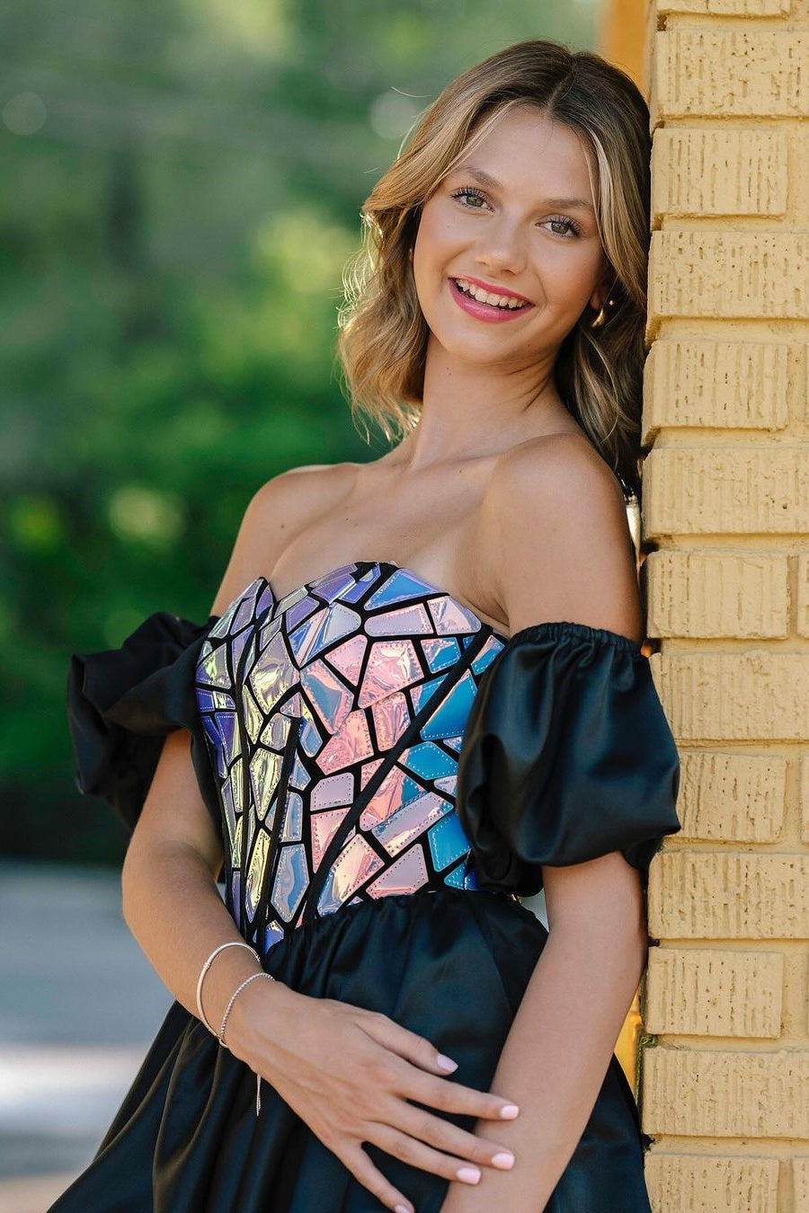 Black Sweetheart Neck Homecoming Dress A Line Short Cocktail Dress with Sleeves