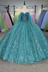 Blue Ball Gown Princess Girl Sweet 15 Quinceanera Dress Prom Party Gowns Dress