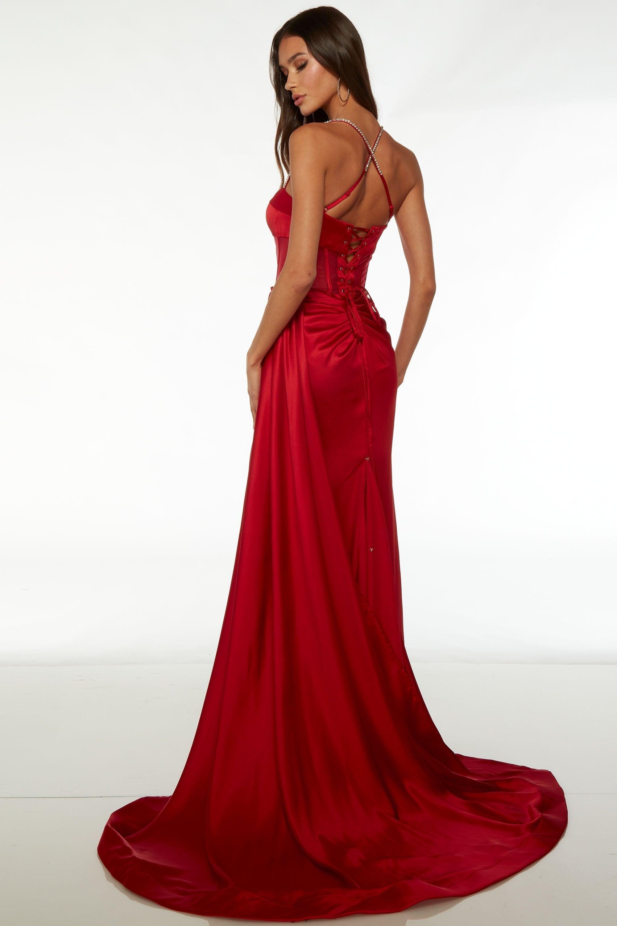 Blue Mermaid Prom Dress Spaghetti Straps Beaded Evening Dress