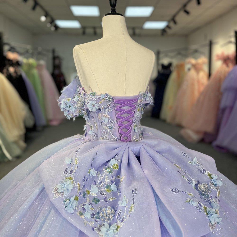 Blue Purple Quinceanera Dress Sweet 15 Evening Dress Sleeveless Ball Gown Dress
