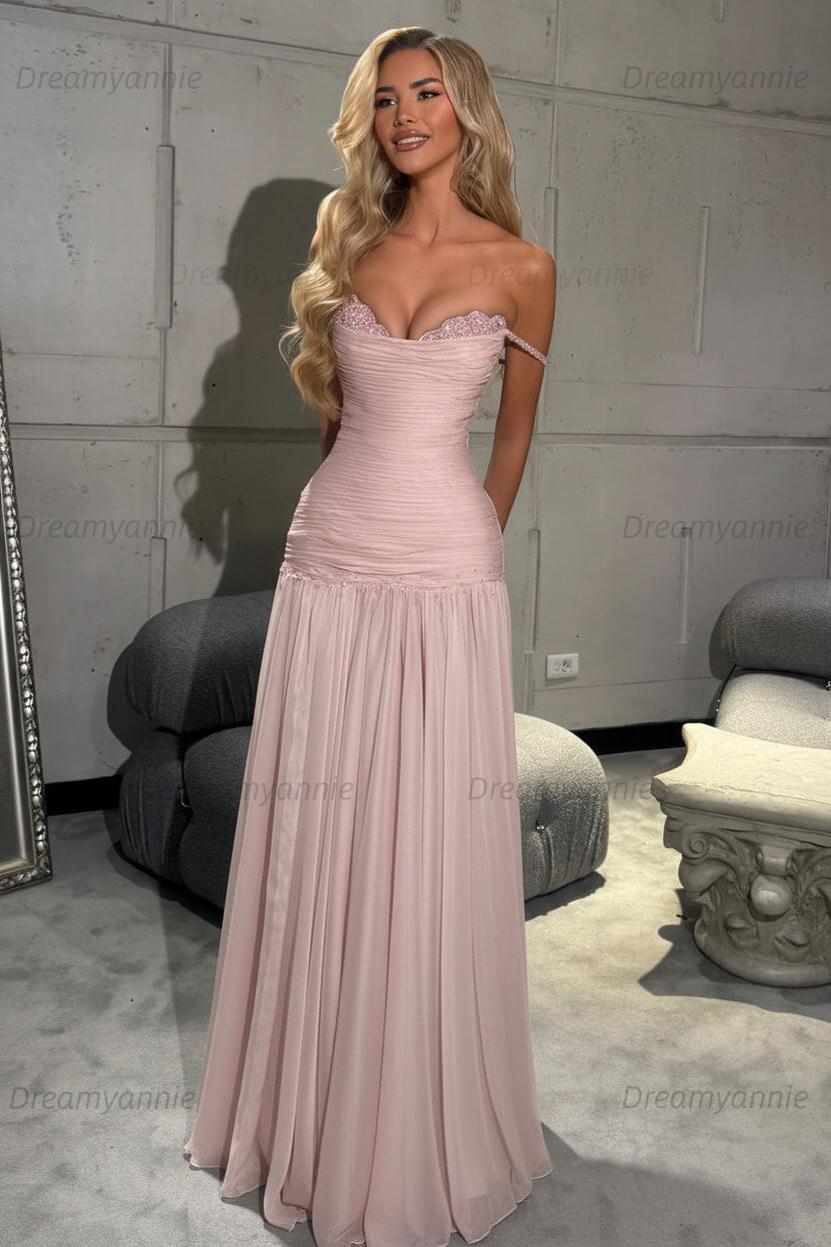 Mint Green Off The Shoulder Prom Dress A Line Formal Evening Gown