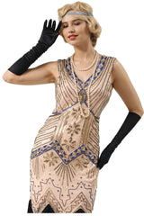 Pink Sleeveless Gatsby 1920s Dress with Fringe