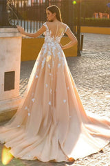 Cap Sleeve Sweetheart Mermaid Wedding Dress with Lace Appliques and Panel Train