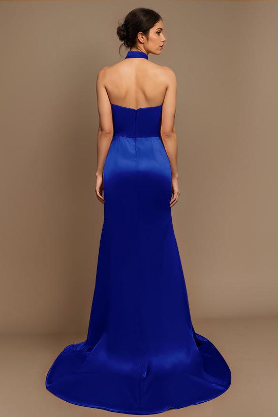 Charmeuse Bridesmaid Dresses With High Split