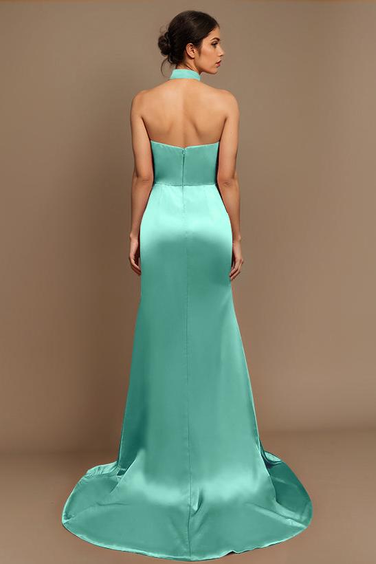 Charmeuse Bridesmaid Dresses With High Split